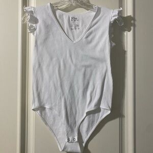 FTC White sleeveless Bodysuit